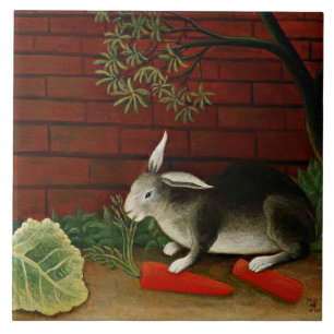 Henri Rousseau Kunstwerk, Rabbit Fliese