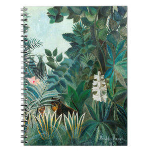 Henri Rousseau Landschaft mit Affen Botanischer Ga Notizblock
