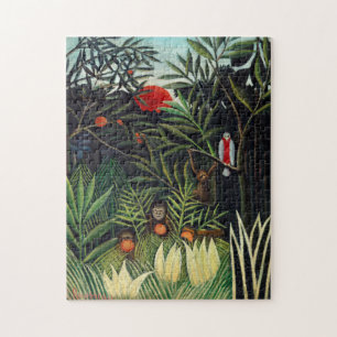 Henri Rousseau Landschaft mit Affen Botanischer Ga Puzzle