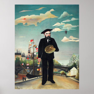 Henri Rousseau - Landschaft selbst-Portrait Poster