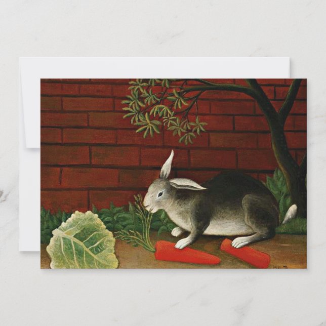Henri Rousseau Malerei, Kaninchen Karte (Vorderseite)
