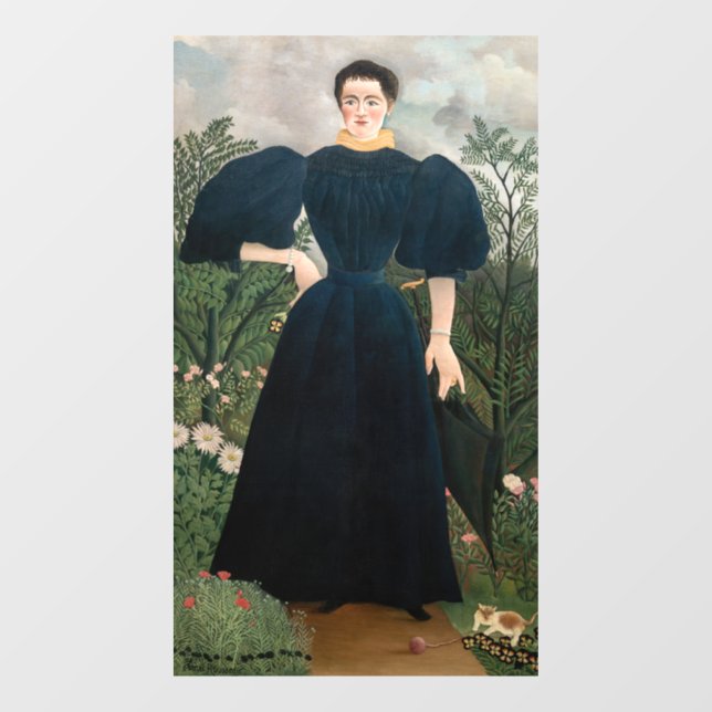Henri Rousseau - Portrait von Madame M. Fensteraufkleber (Blatt)