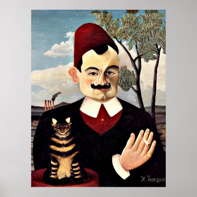 Henri Rousseau - Portrait von Monsieur X Poster (Vorne)