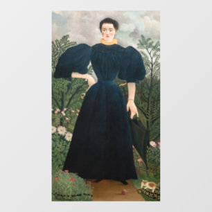 Henri Rousseau - Porträt von Madame M. Fensteraufkleber