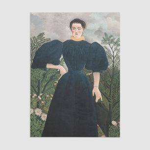 Henri Rousseau - Porträt von Madame M. Seidenpapier