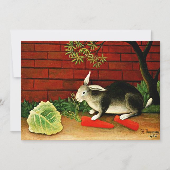 Henri Rousseau, Rabbit Card Karte (Vorderseite)