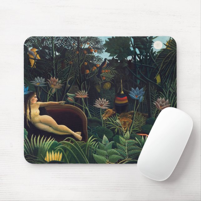 Henri Rousseau’s The Dream (1910) Mouse Mat Mousepad (Mit Mouse)
