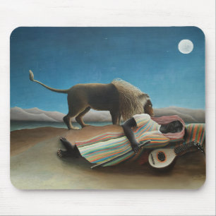 Henri Rousseau Schlafen Sinti und Roma Löwenmalere Mousepad