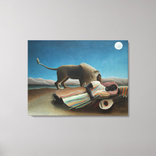 Henri Rousseau Schlafende Zigeunerin Löwen Gemälde Leinwanddruck