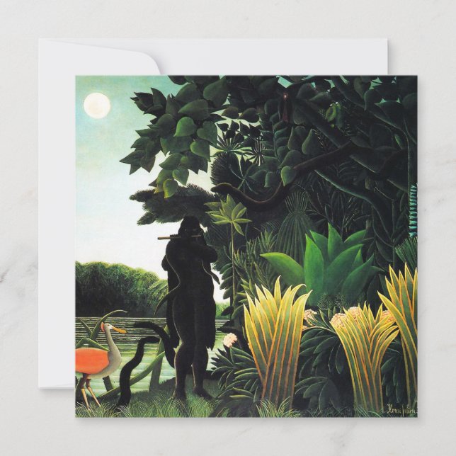 Henri Rousseau-Schlangenbeschwörer-Einladungen Einladung (Vorderseite)