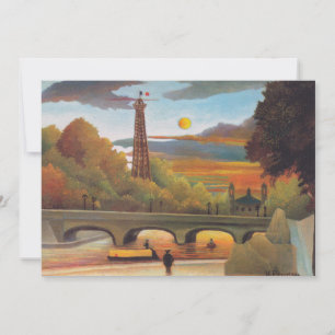 Henri Rousseau - Seine und Eiffelturm im Sonnenunt Dankeskarte