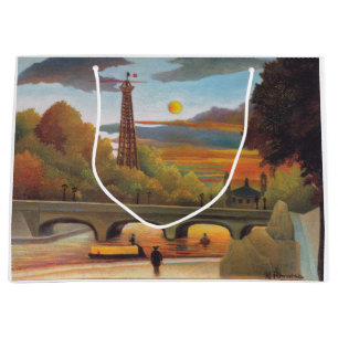 Henri Rousseau - Seine und Eiffelturm im Sonnenunt Große Geschenktüte