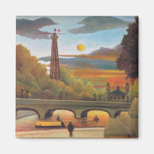 Henri Rousseau - Seine und Eiffelturm im Sonnenunt Magnet