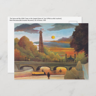 Henri Rousseau - Seine und Eiffelturm im Sonnenunt Postkarte