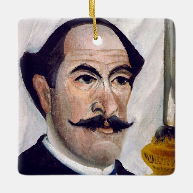 Henri Rousseau - Selbstportrait Keramikornament (Vorderseite)