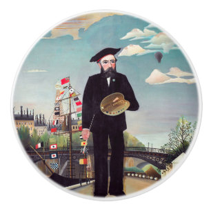 Henri Rousseau - Selbstporträt-Landschaft Keramikknauf