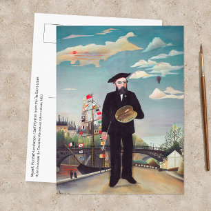 Henri Rousseau - Selbstporträt-Landschaft Postkarte