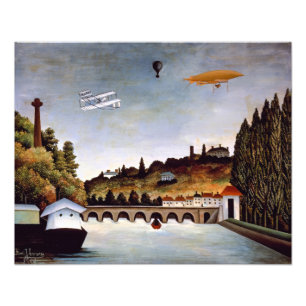 Henri Rousseau - Sevres Brücke & Hügel von Clamart Fotodruck
