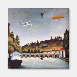 Henri Rousseau - Sevres Brücke & Hügel von Clamart Magnet