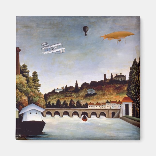 Henri Rousseau - Sevres Brücke & Hügel von Clamart Magnet (Vorne)