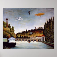 Henri Rousseau - Sevres Brücke & Hügel von Clamart