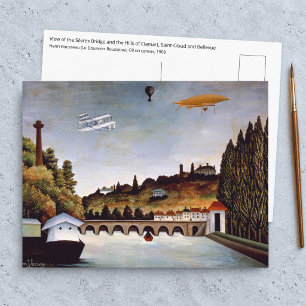Henri Rousseau - Sevres-Brücke & Hügel von Clamart Postkarte