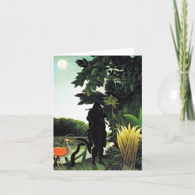 Henri Rousseau Snake Charmer Note Card Karte (Vorderseite)