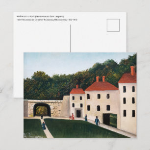 Henri Rousseau - Spaziergänge im Park Postkarte