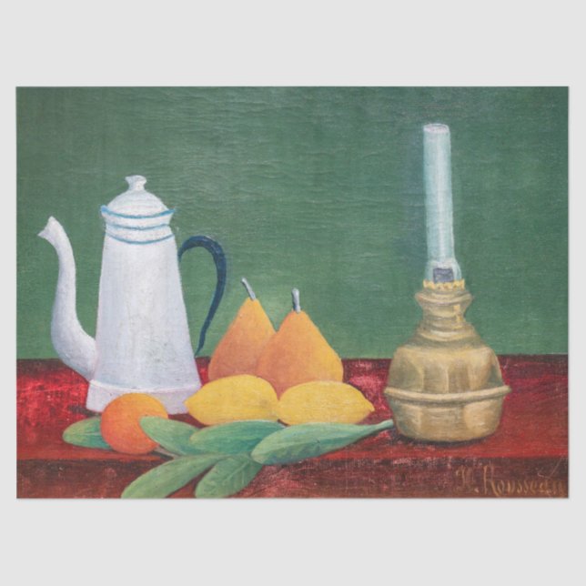 Henri Rousseau - Still Life with Coffee Pot Seidenpapier (Vorderseite)