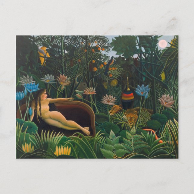 Henri Rousseau The Dream CC0691 Naïvist Postcard Postkarte (Vorderseite)