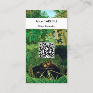 Henri Rousseau - The Merry Jesters - QR-Code Visitenkarte