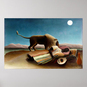 Henri Rousseau The Sleeping Gypsy Poster