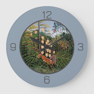 Henri Rousseau Tiger & Bull Party Items Collection Große Wanduhr