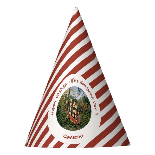 Henri Rousseau Tiger & Bull Party Items Collection Partyhütchen (Vorderseite)