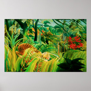 Henri Rousseau Tiger in einem Tropensturm-Poster Poster