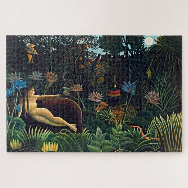 Henri Rousseau Traum Dschungel Kunst Puzzle (Horizontal)