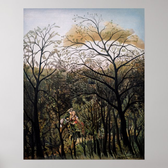 Henri Rousseau - Treffen im Wald Poster (Vorne)