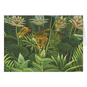 Henri Rousseau Tropischer Dschungel Löwe Vintage D