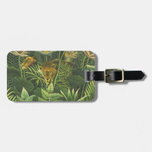 Henri Rousseau Tropischer Dschungel Löwe Vintage D Gepäckanhänger