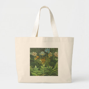 Henri Rousseau Tropischer Dschungel Löwe Vintage D Jumbo Stoffbeutel