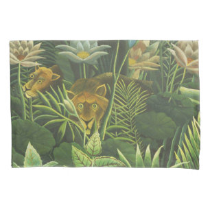 Henri Rousseau Tropischer Dschungel Löwe Vintage D Kissenbezug