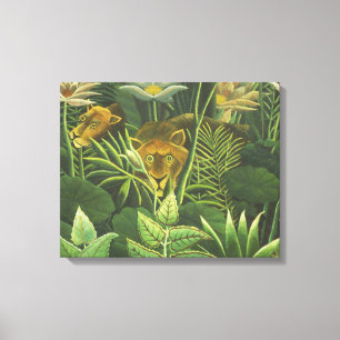 Henri Rousseau Tropischer Dschungel Löwe Vintage D Leinwanddruck