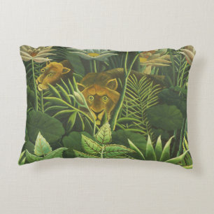 Henri Rousseau Tropischer Dschungel Löwe Vintage D Zierkissen