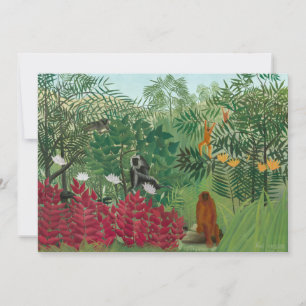 Henri Rousseau - Tropischer Wald mit Affen Einladung