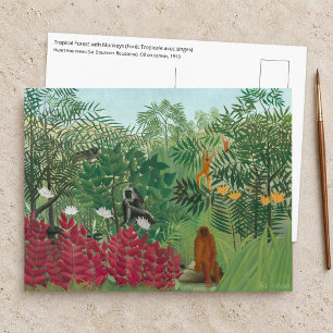 Henri Rousseau - Tropischer Wald mit Affen Postkarte