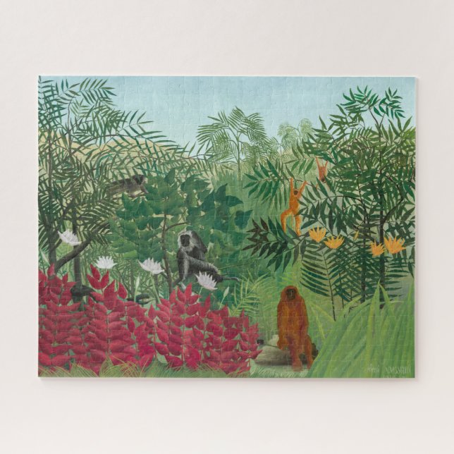 Henri Rousseau - Tropischer Wald mit Affen Puzzle (Horizontal)