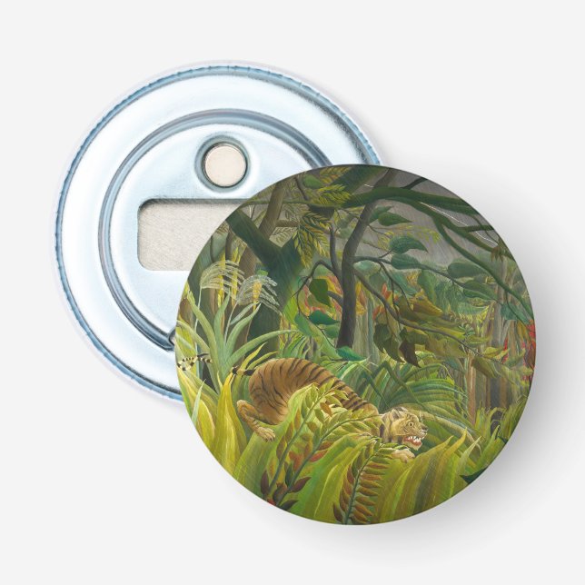 Henri Rousseau - überrascht! Flaschenöffner (Vorderseite)