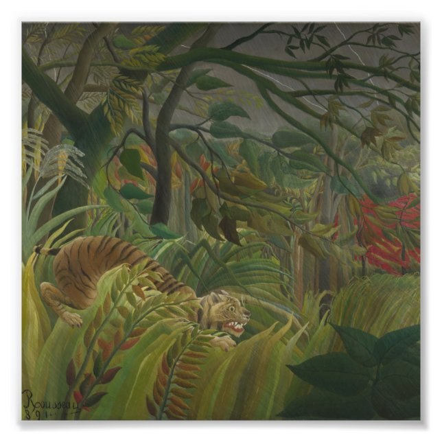 Henri Rousseau - überrascht Fotodruck (Vorne)