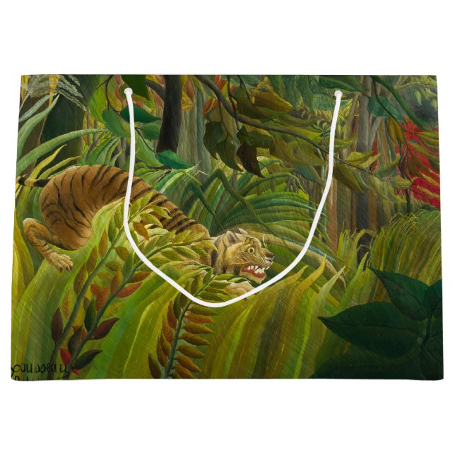 Henri Rousseau - überrascht! Große Geschenktüte (Vorderseite)