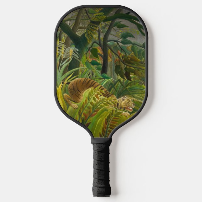 Henri Rousseau - überrascht! Pickleball Schläger (Vorderseite)